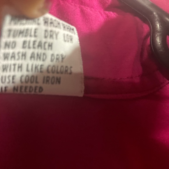 Ivy Club Fuchsia Long Sleeve Button down shirt - Picture 4 of 4